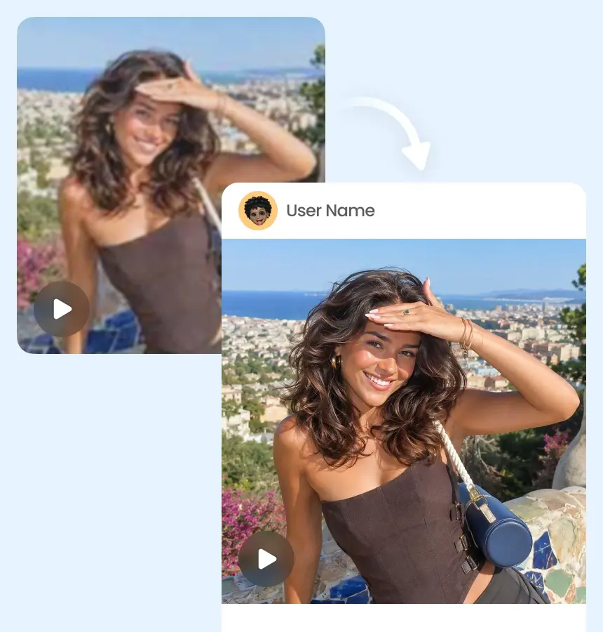 Aprimorador de vídeo com IA