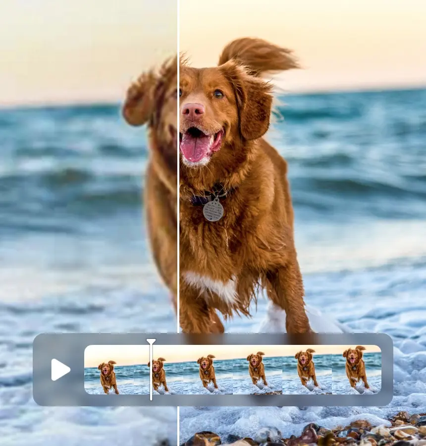 Aprimorador de vídeo com IA